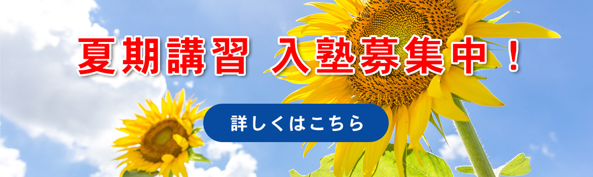夏期講習 入塾募集中！
